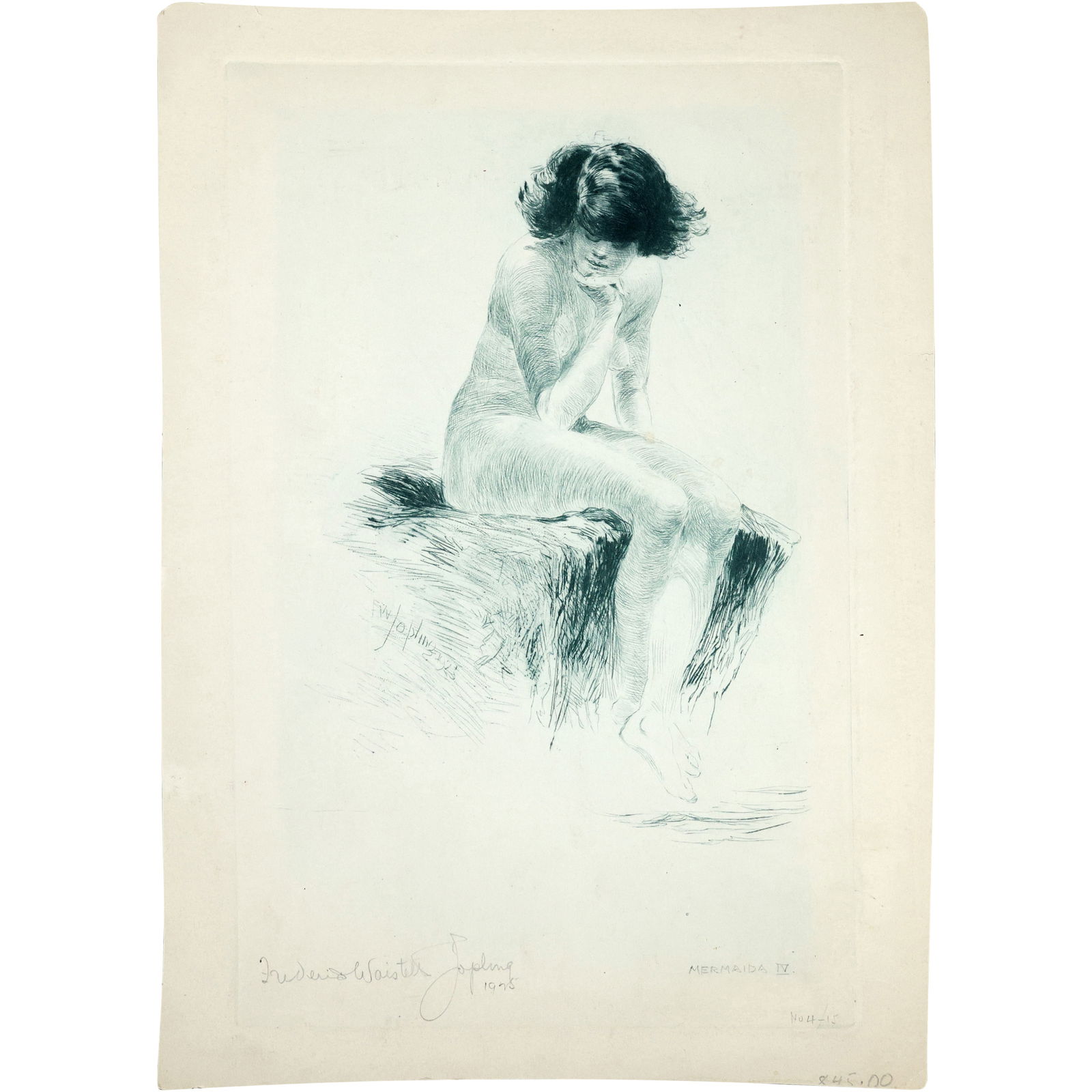 Original Frederic Waistell Jopling Etching "Mermaida IV" (1975) (1 of 19)
