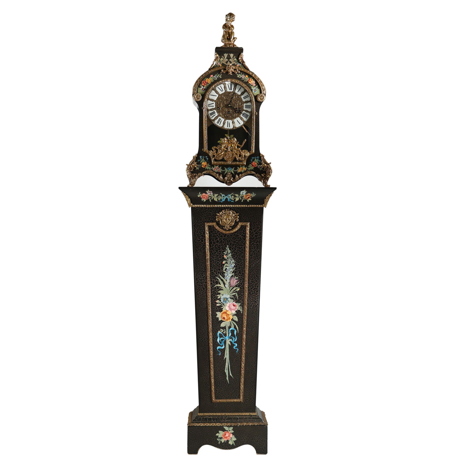 Franz Hermle  FHS Ornate Vintage Boulle Style Clock w/Pedestal Stand (1 of 20)