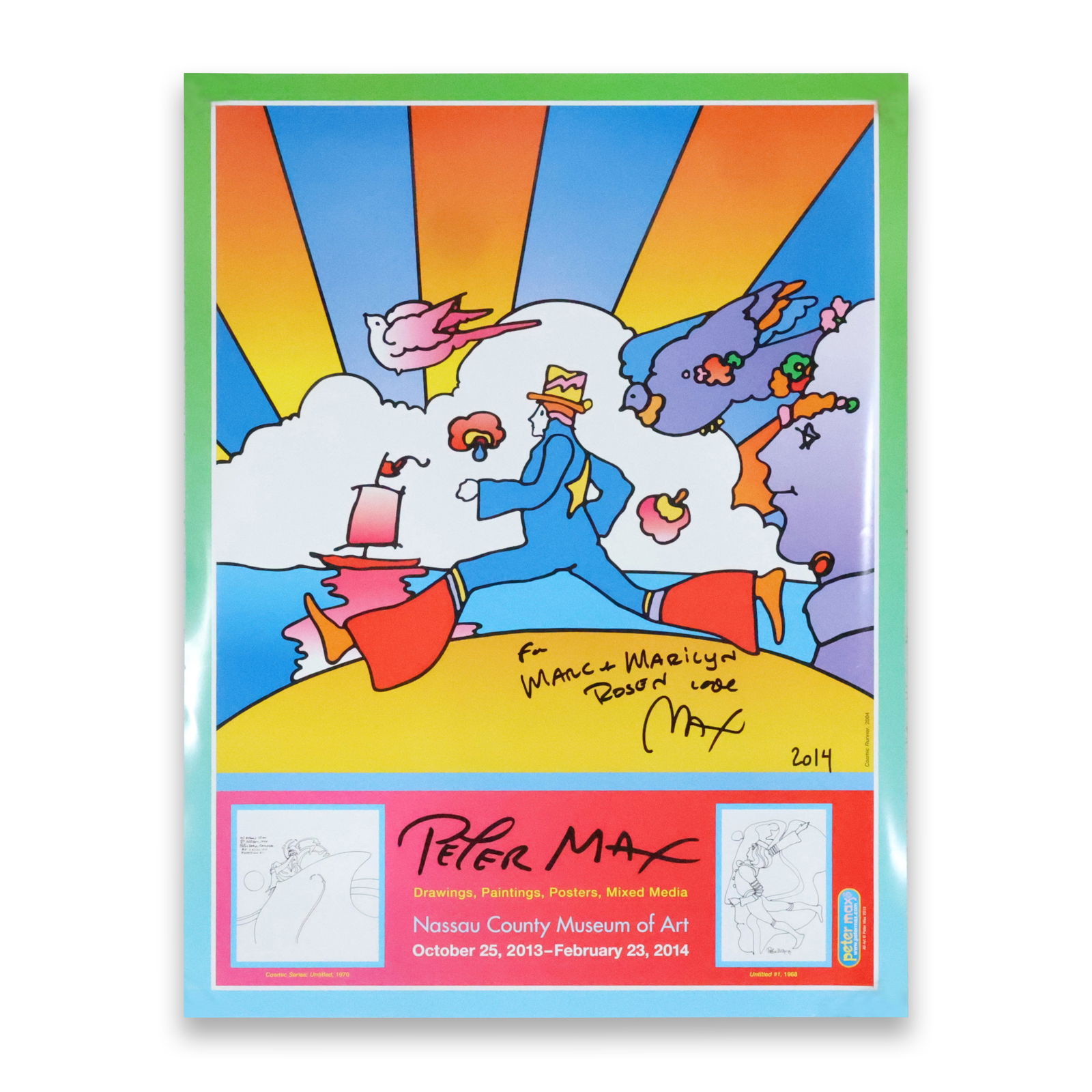 Peter Max Signed "Cosmic Runner" Exhibition Poster (2014) (1 of 20)