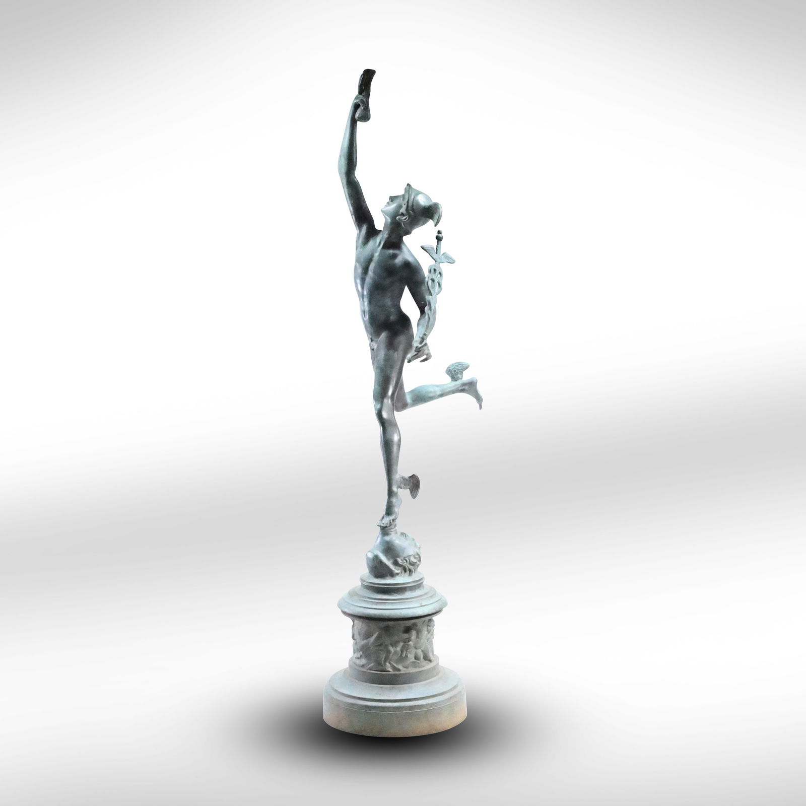 After Giambologna: Jean de Bologna and Clodion Neoclassical Bronze Sculpture of Mercury (1 of 20)