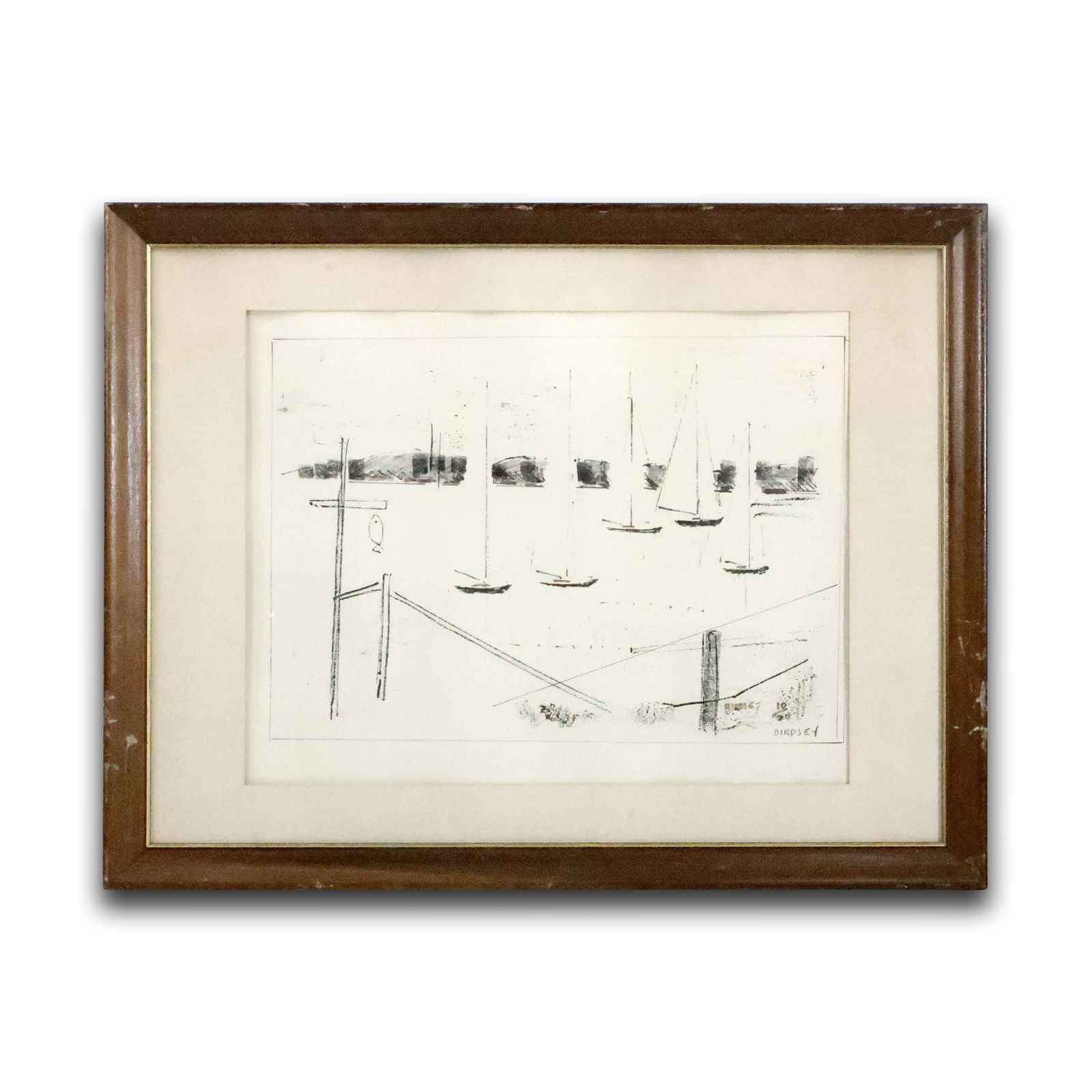 Alfred Birdsey Original Lithograph: Bermuda Sailboats Low Issue 10/20 (1 of 20)