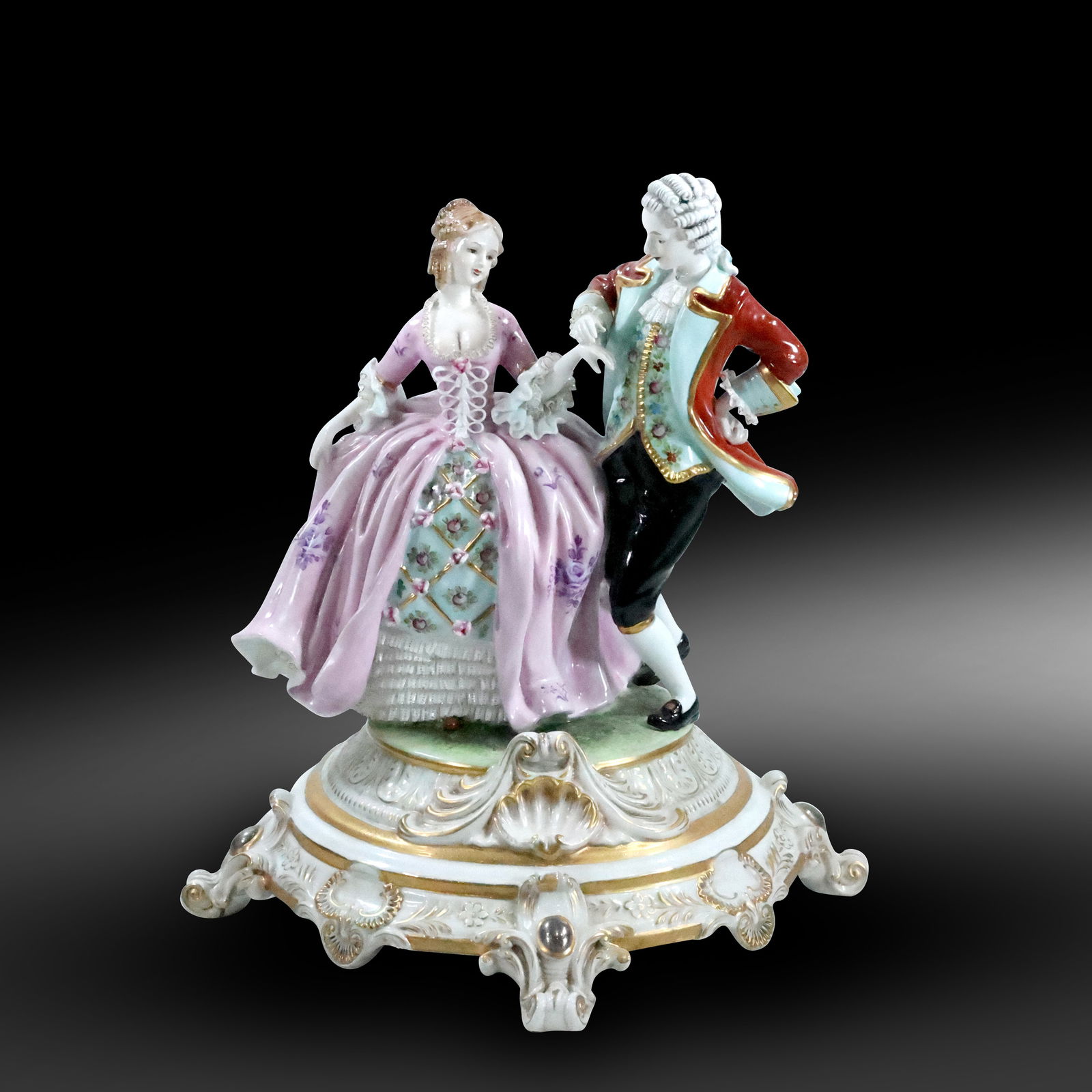 Karl Richard Klemm Hand-Painted Porcelain Figural Dancing Sculpture - Dresden (1 of 20)