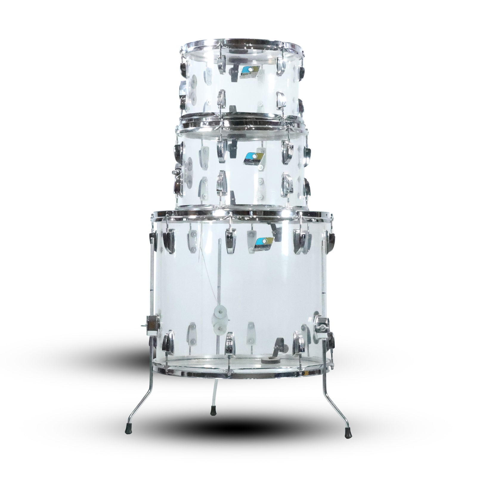 Vintage 1969 Ludwig Vistalite Drums - Blue and Olive Badge (1 of 9)