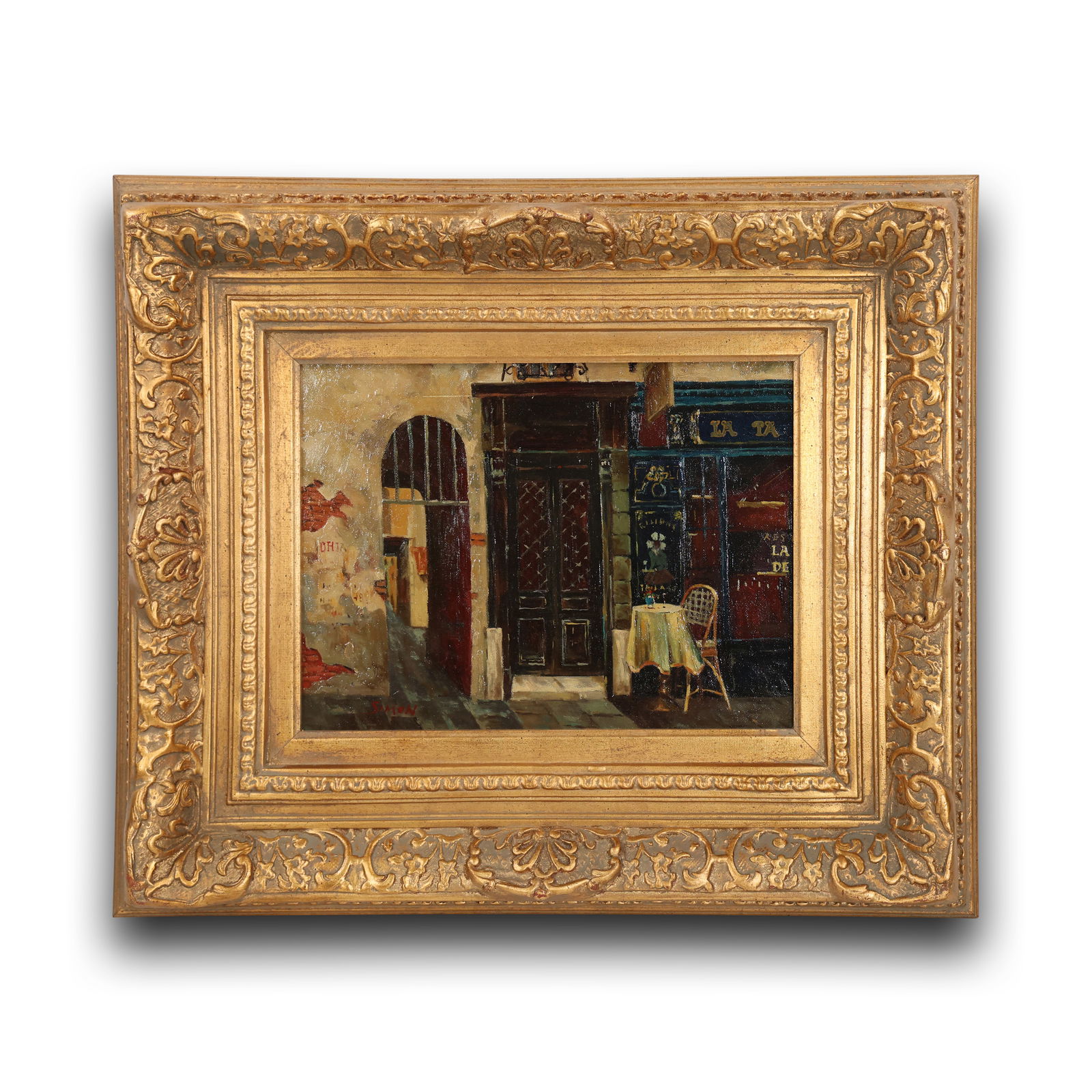 Antique Still Life Oil Painting Signed "Simon" – Framed (1 of 20)