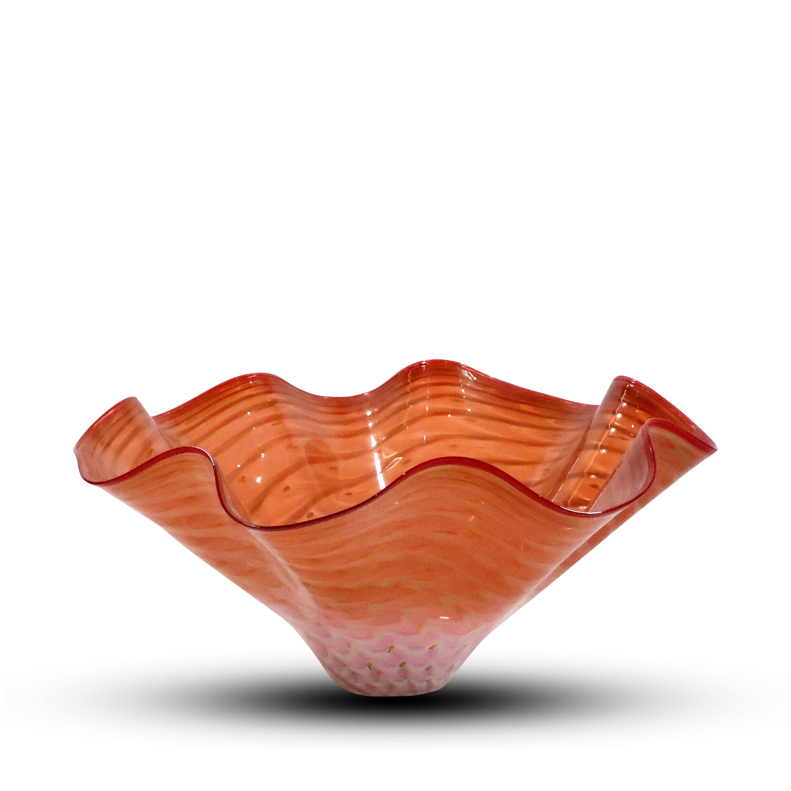 MONUMENTAL 24 inch ART GLASS STUDIO BOWL SIGNED LA CHAUSSEE DATED 1995 (1 of 20)