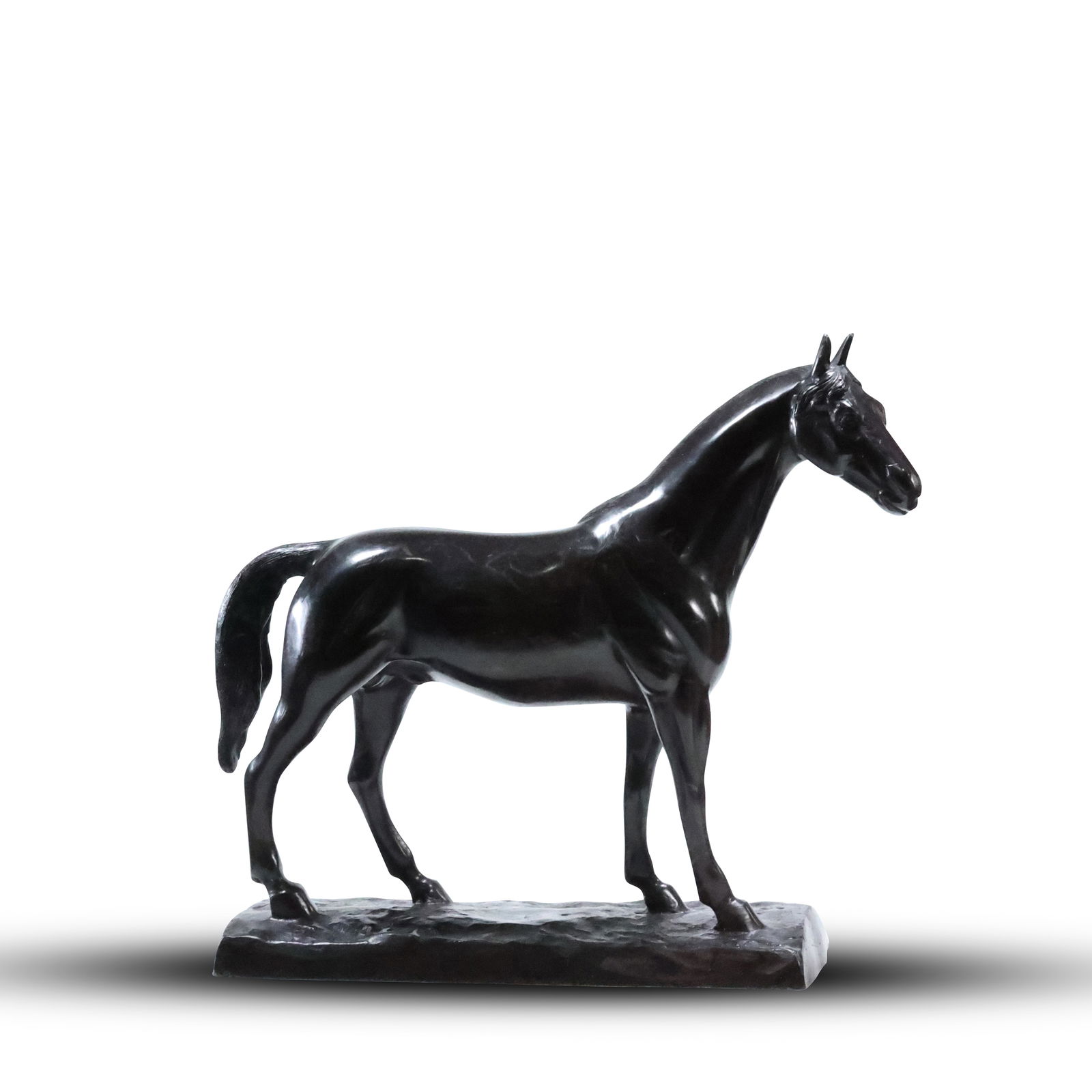 Bronze Horse Statue Sculpture, 14.75 in. height x 16.5 in. length, Good Patina (1 of 20)