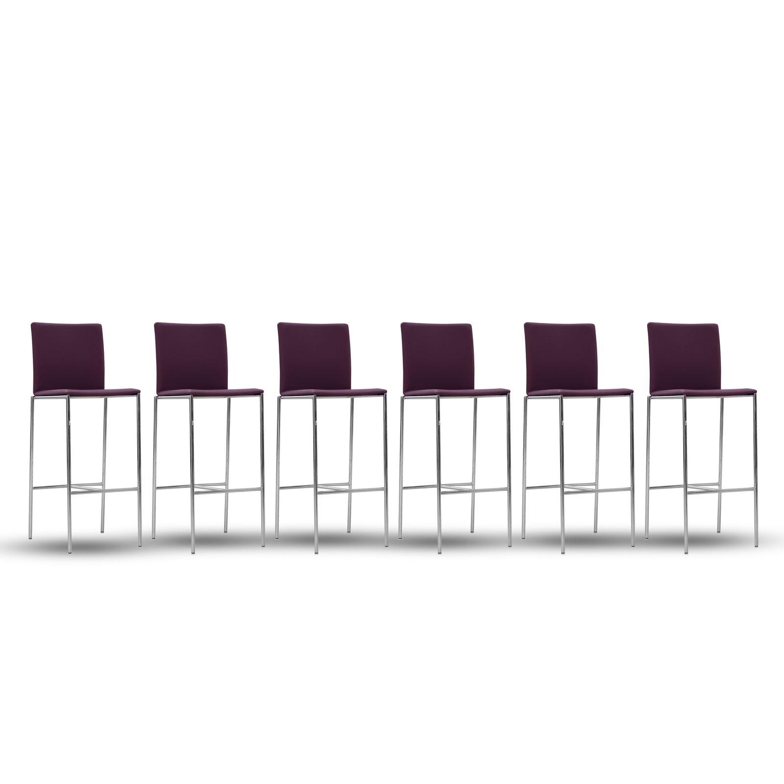 Set of 6 Davis Furniture Purple Upholstered Bar Stools 43 in. height x 17 in. x 16 in. (1 of 19)