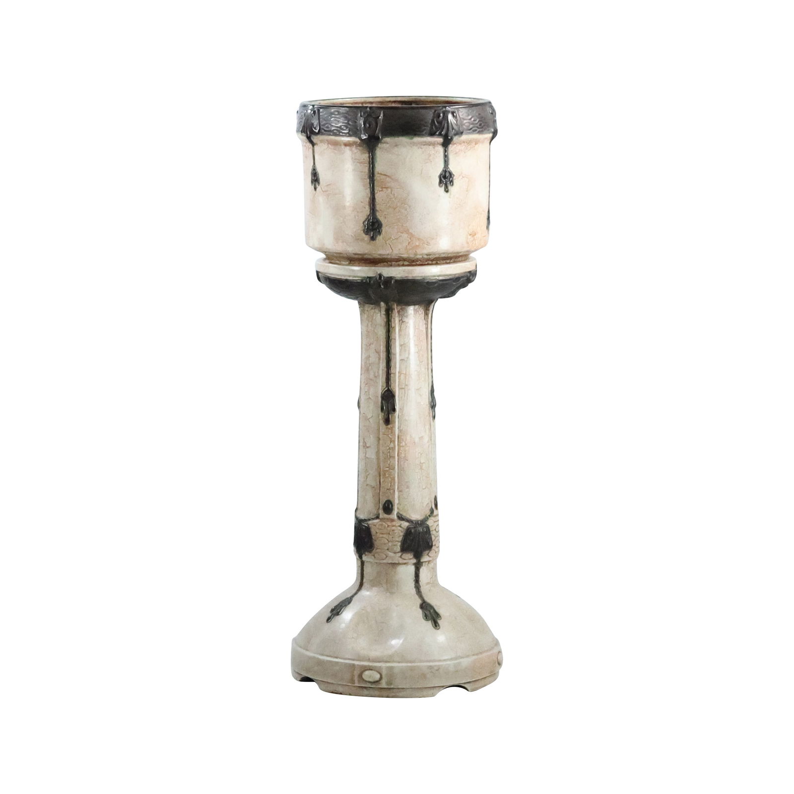 Ditmar Urbach Arts & Crafts Glazed Art Pottery Jardiniere and Pedestal 39.25 in. height (1 of 20)