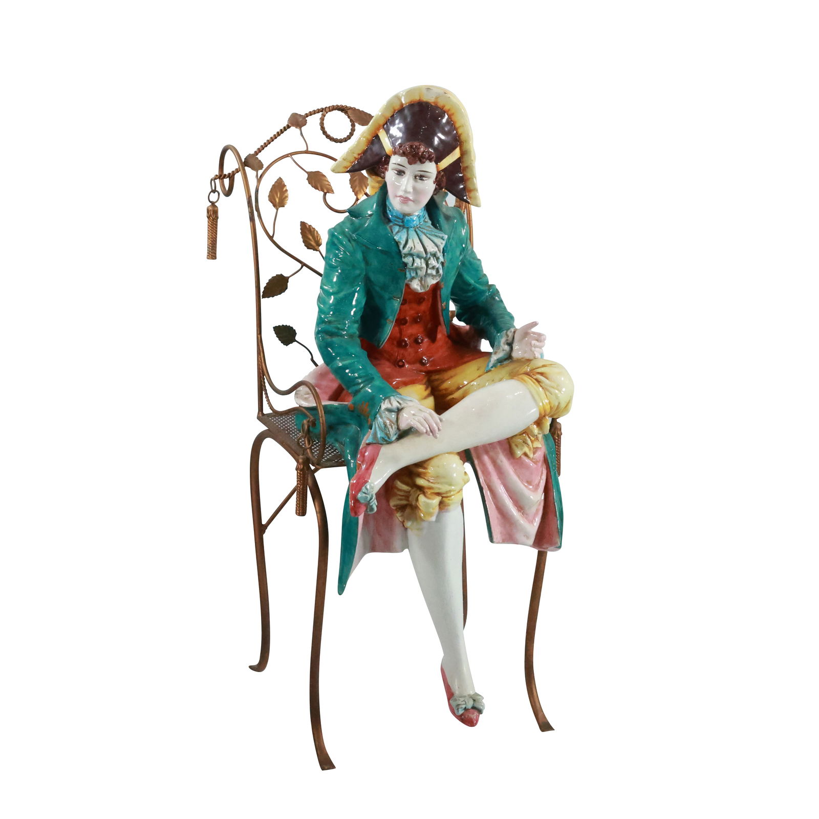 Capodimonte Italian Porcelain Sculpture by Benrose Capodimonte Paulino Male Sitting (1 of 20)
