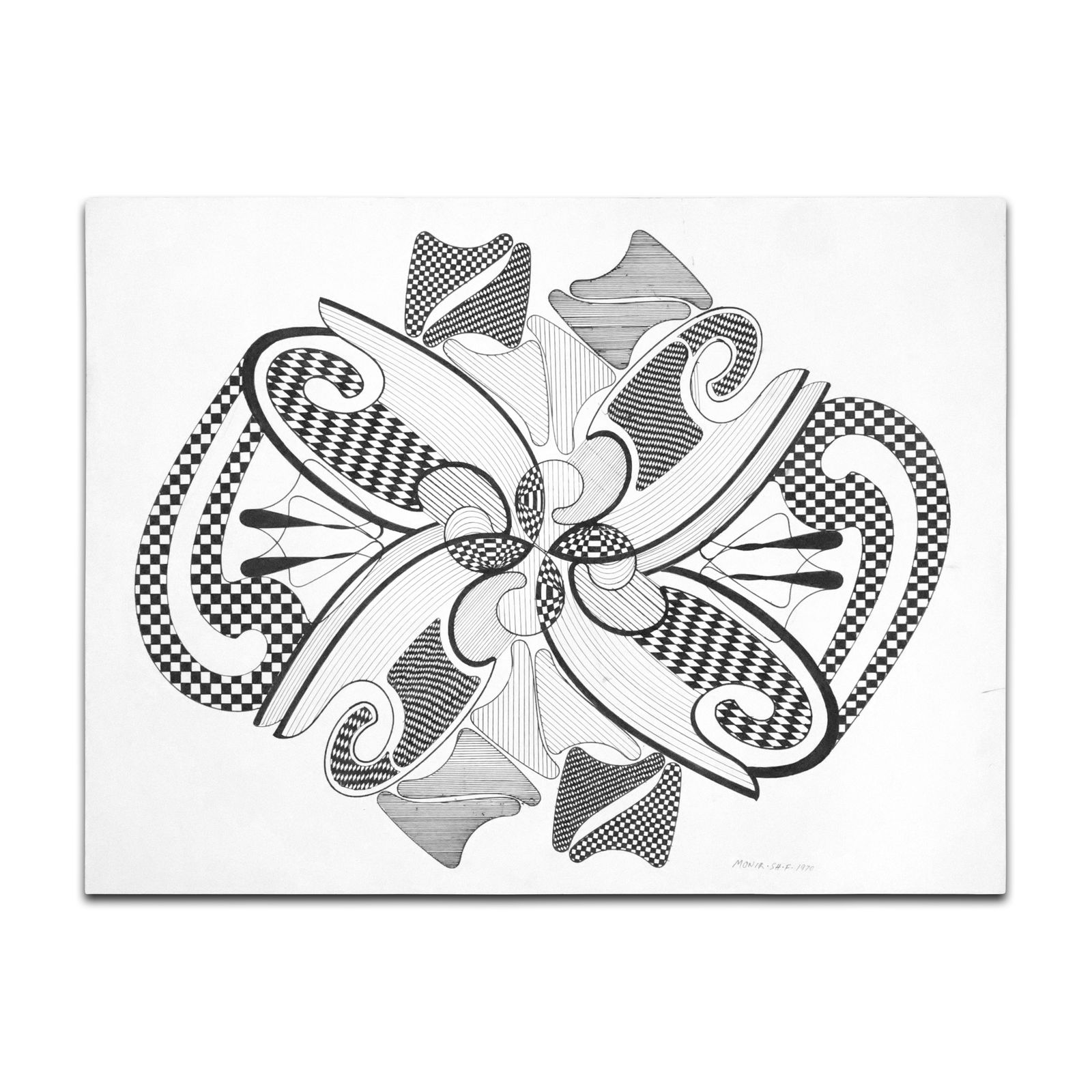 Monir Shahroudy Farmanfarmaian (1924-2019), Abstract Composition on Paper (1 of 20)