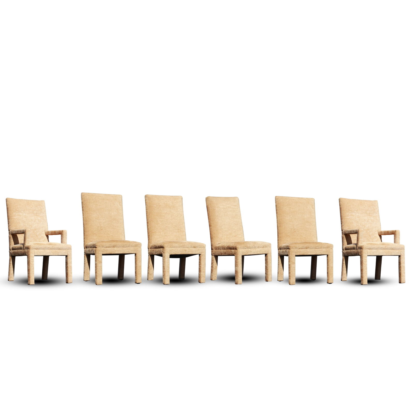 Set of 8 Milo Baughman Thayer Coggin Parsons Dining Chairs 8 total 2 arms (1 of 20)