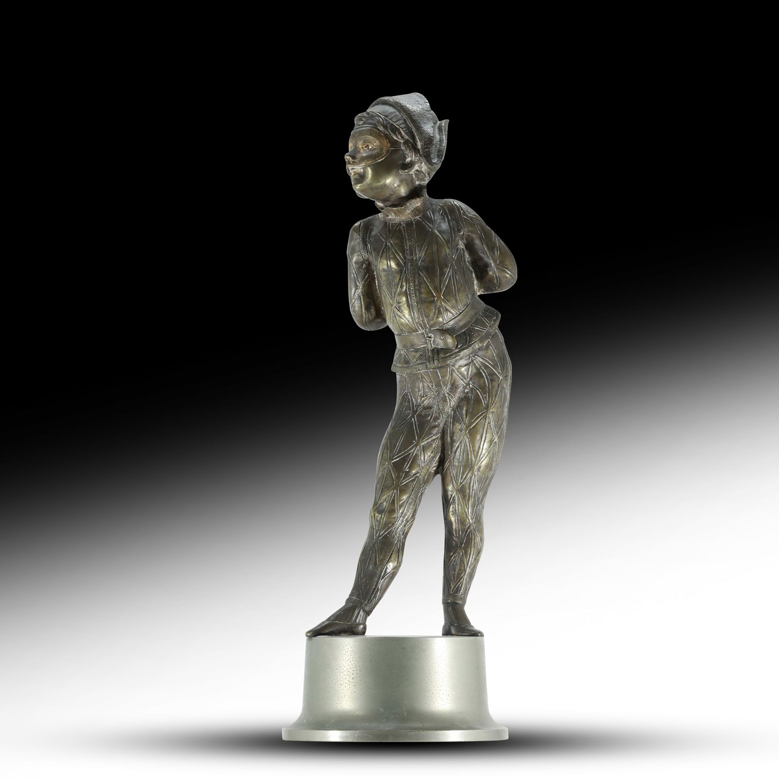 Signed Léon MIGNON (Liège 1847 - Schaerbeek 1898) - Harlequin Statue (1 of 20)