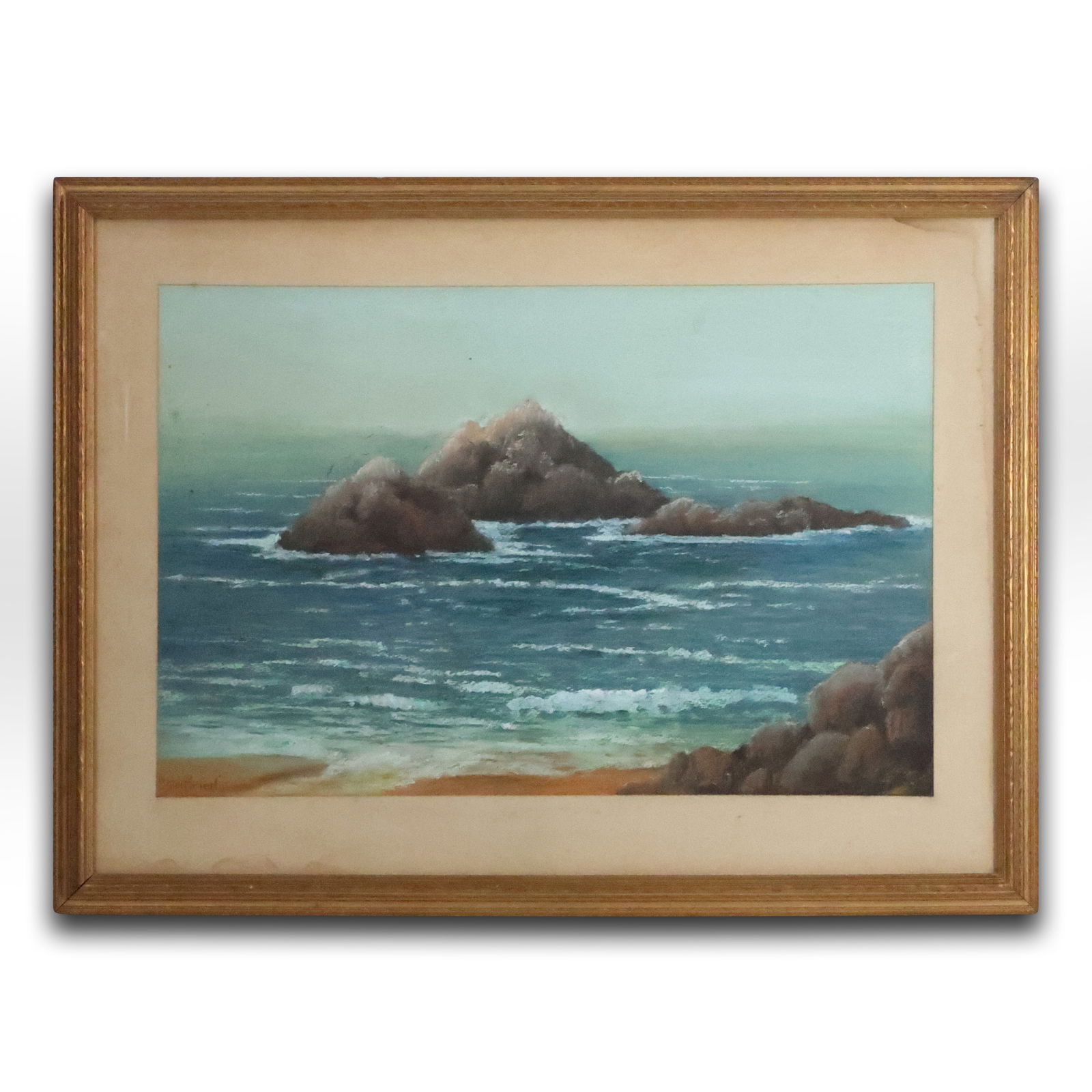 Edwin Siegfried (1889-1955) Pastel of an Ocean Landscape (1 of 13)