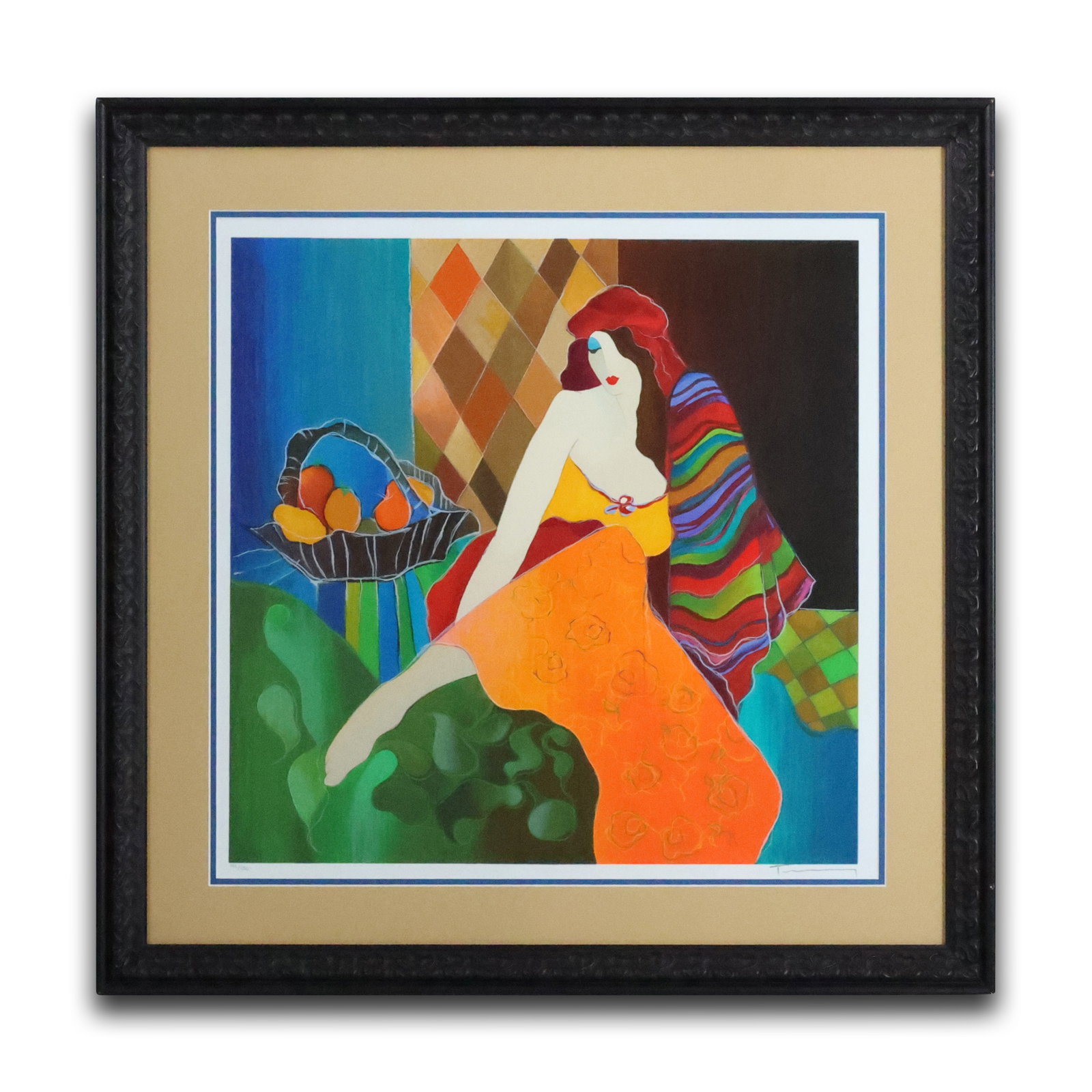 Limited Edition Print by Itzchak Tarkay - Numbered 192/450: This limited edition print, numbered 192 out of 450, is a striking work by the renowned Israeli painter Itzchak Tarkay (1935-2012). Known for his vibrant Post-Impressionist portraits, Tarkay's work is