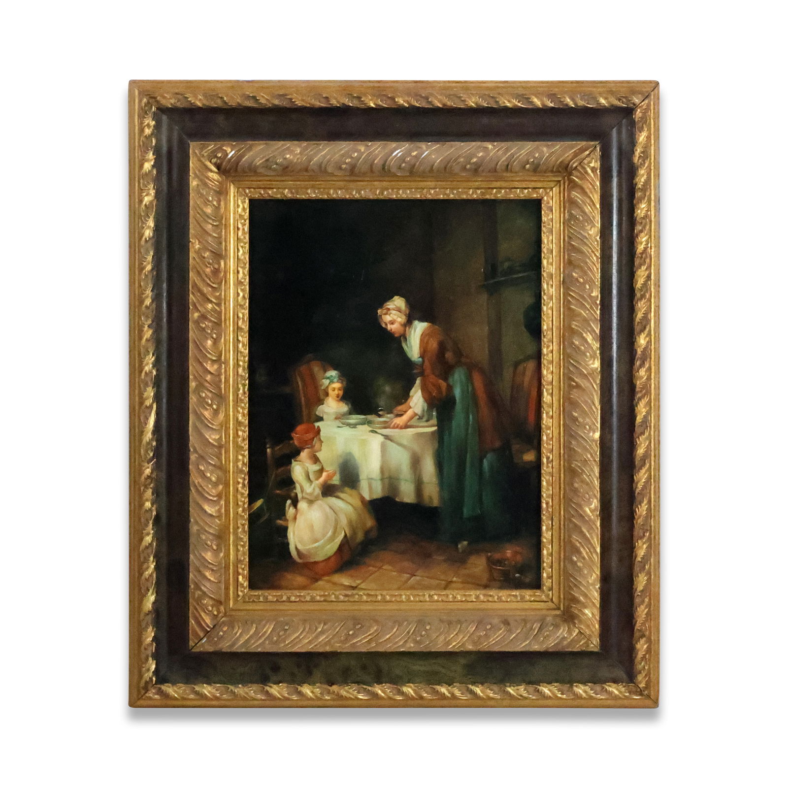 Hand-Painted Study Jean-Baptiste-Siméon Chardin "La Bénédiction" "Saying Grace," (1 of 13)