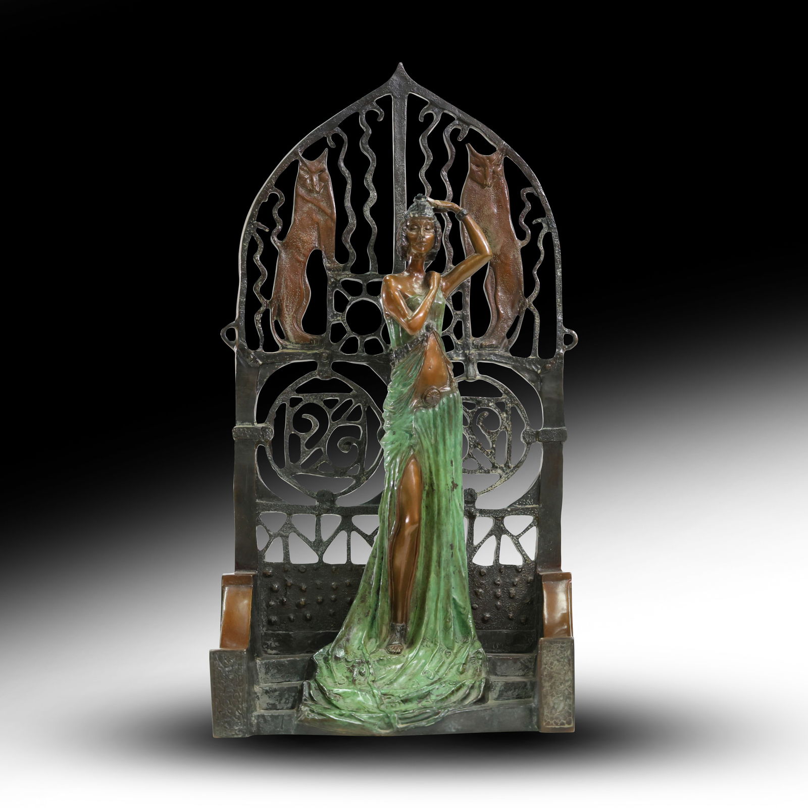 The "Gates of Promise" sculpture by Demetre H. Chiparus Bronze Statue 24 inches height (1 of 20)