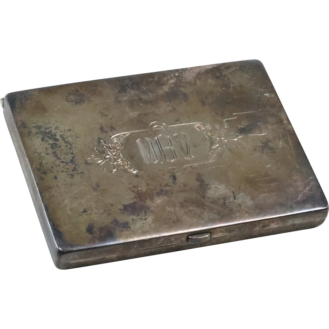 Sterling Silver Mirrored Compact 2 7/8 in. x 2 1/4 in. x 3/8 in.: Sterling Silver Mirrored Compact 2 7/8 in. x 2 1/4 in. x 3/8 in.