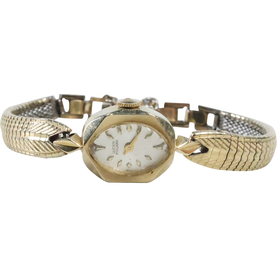 Lucien Piccard 14K Gold Ladies Wristwatch, 10K GF Band , not working (1 of 13)