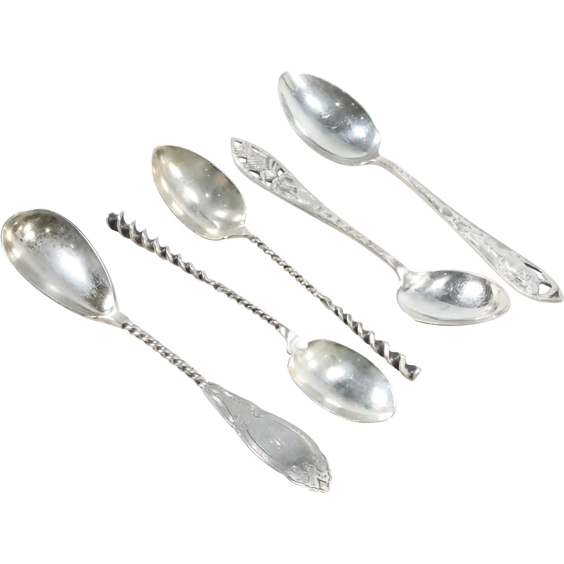 [5] RW & S Sterling Silver 2 Demitasse Spoons; Sterling Honolulu; Demitasse Spoons Honolulu; (1 of 20)