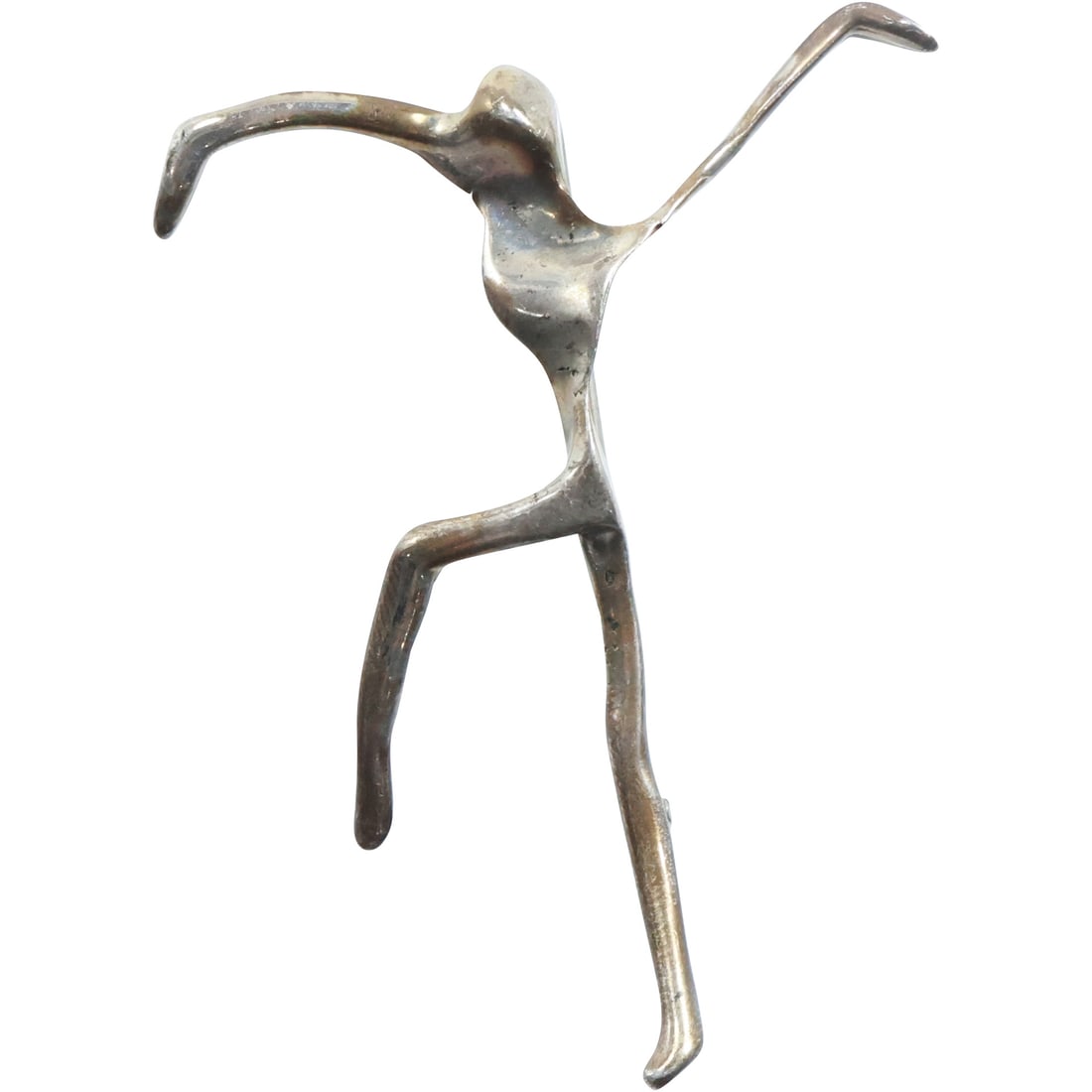 marked MAX .925 Sterling Silver Mid-Century Modern Figure Pin 2 3/4 in. x 2 in. (1 of 20)