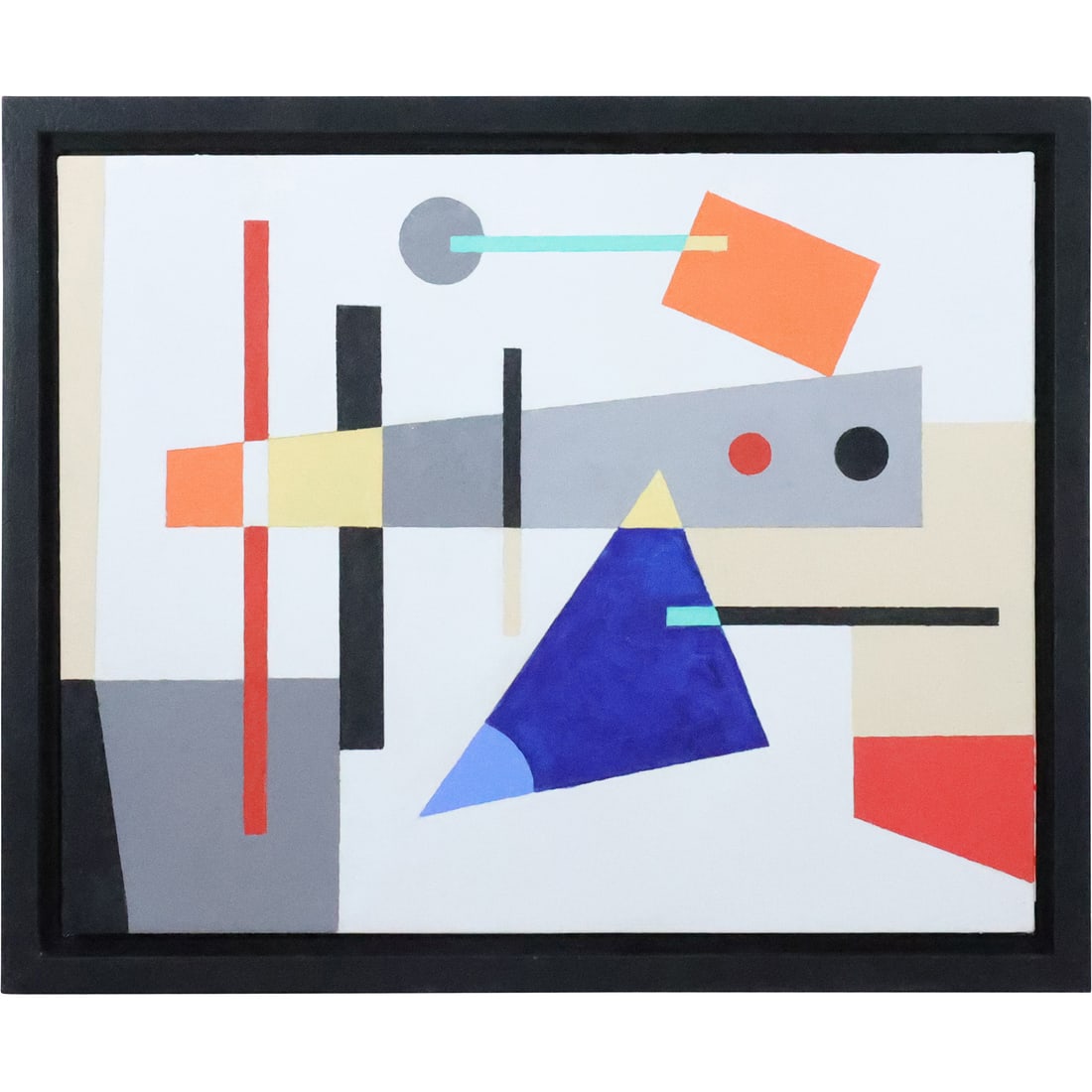 Steven Jennis, American, Oil on Board Painting Geometric Abstract, Signed, Framed: Steven Jennis, American, Oil on Board Painting Geometric Abstract, Signed, Framed. Well listed American Artist, Provenance: Acquired directly from the artist. size: 16 x 20, 18.25 x 22.25 outside fram