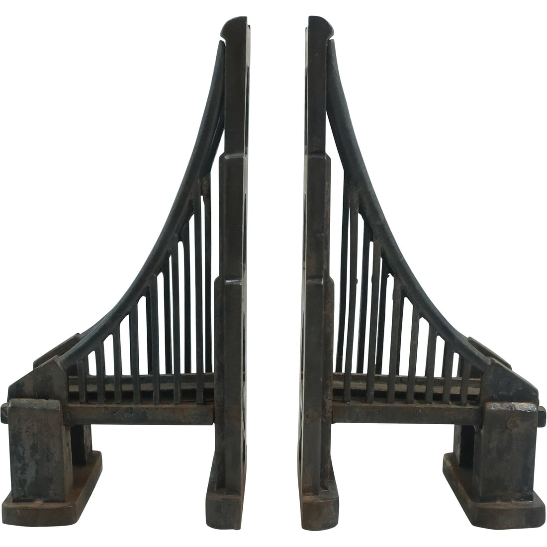 Pair of Cast Iron Metal Suspension Bridge Design Decorative Bookends (1 of 17)