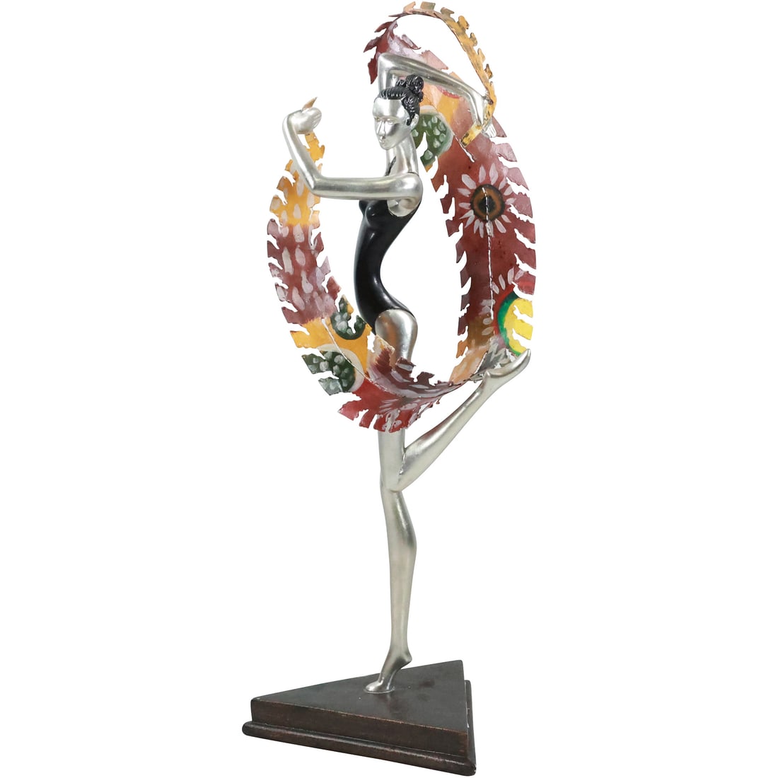 Art Deco ARTMAX Modern Metal Woman Dancer Sculpture 30.5 inches height x 13 in. wide: Art Deco ARTMAX Modern Metal Woman Dancer Sculpture size: 30.5 in. x 13 in.