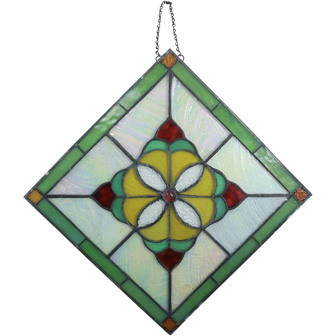 Hanging Leaded and Stain Glass Panel 11 in. x 11 in. (1 of 20)