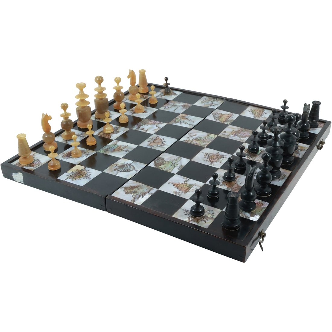 Vintage Chess Set, Folding Board, Complete (1 of 20)