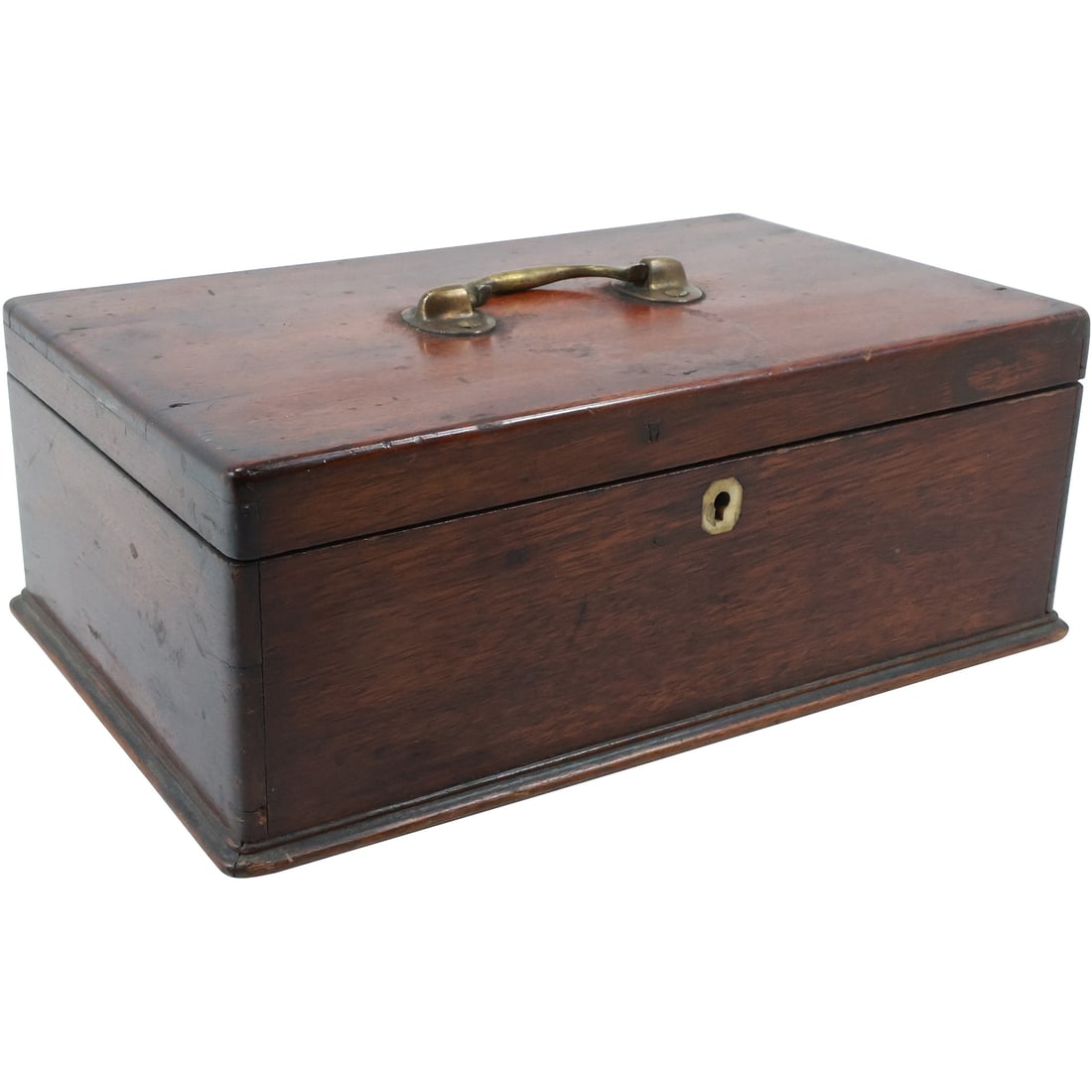 Circa 1900s Mahogany Document Box in Original Finish and Metal Handle (1 of 20)