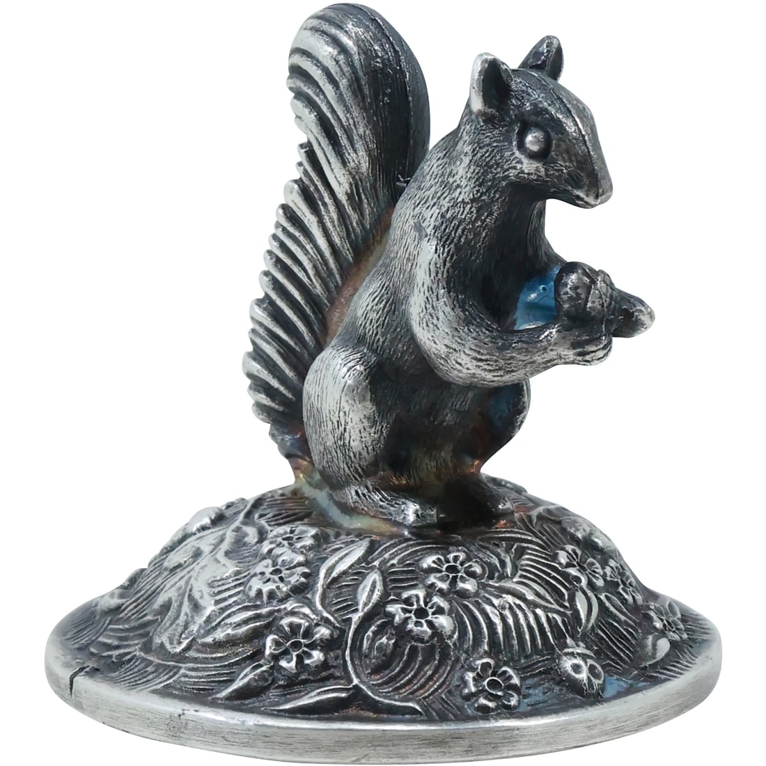 Silver Plate Figural Squirrel Metal Paperweight 2.5 in. height x 2.25 in. wide (1 of 20)