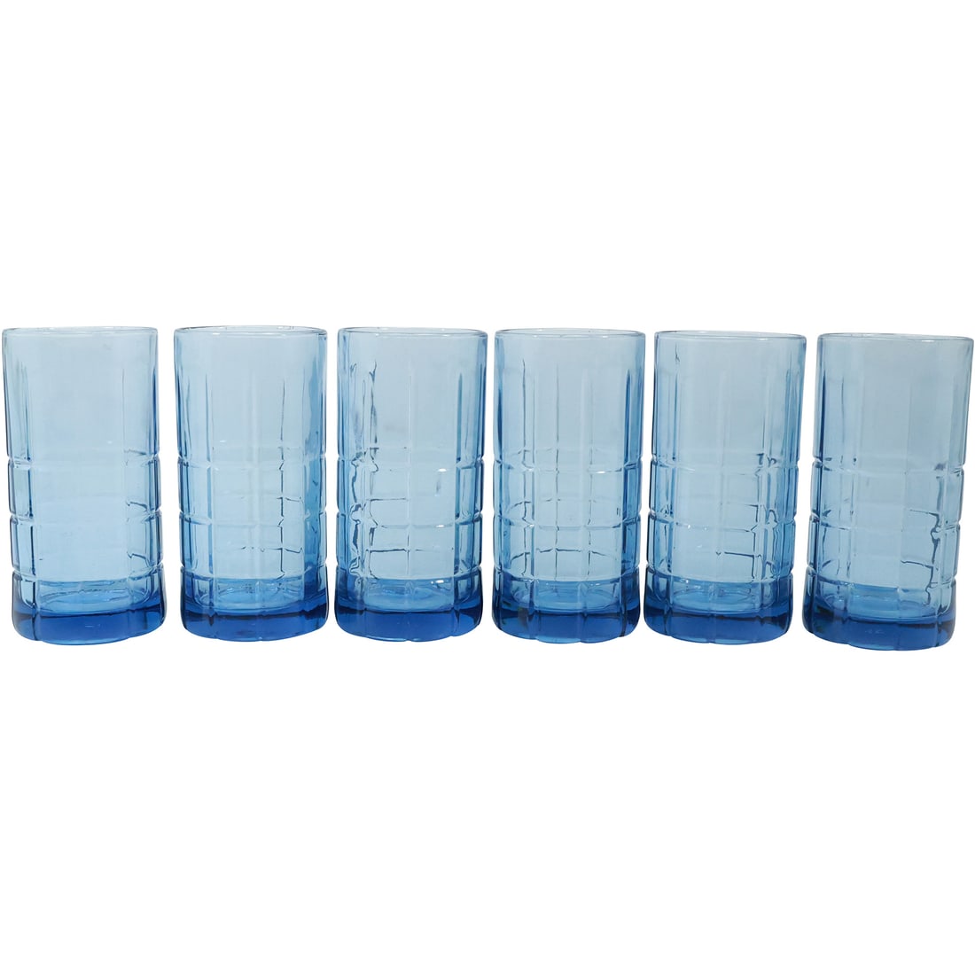 Set 6 Anchor Hocking Teal Blue Drinking Glasses - Barware (1 of 16)