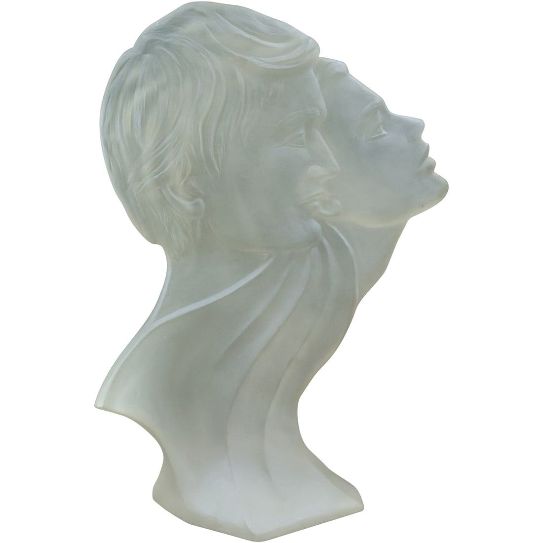 Frosted Acrylic Romantic Sculpture Man and Woman Portraits 15.75 in. height x 11 in. wide: Frosted Acrylic Romantic Sculpture Man and Woman Portraits 15.75 in. height x 11 in. wide. size: 15.75x11