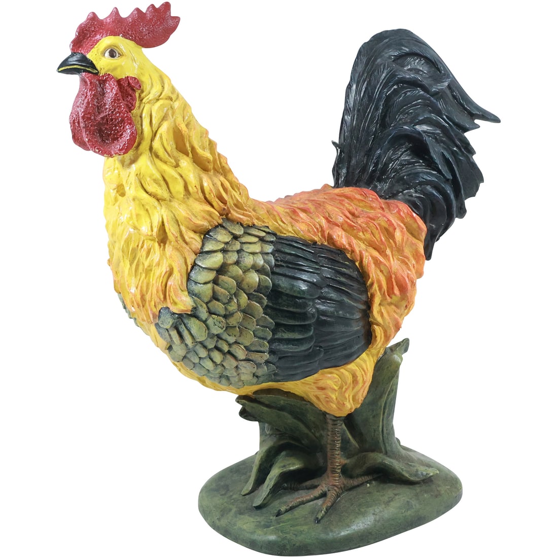 Decorative Large Rooster Figure Statue in Hard Composition 19.75 in. height x 19.5 in. wide (1 of 20)