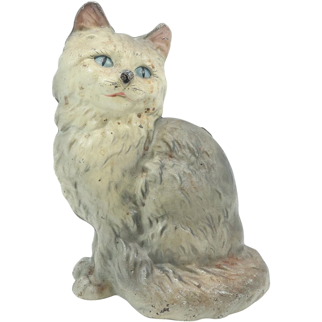 Antique Hubley Cast Iron Sitting Cat Doorstop in Original Paint Finish 8.75 in. height x 6 in. wide (1 of 20)