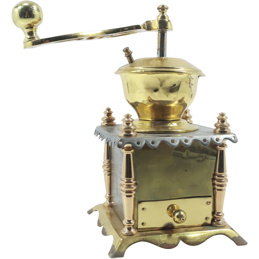 Quality Brass Coffee Grinder 10 in. height x 9 in. wide (1 of 20)