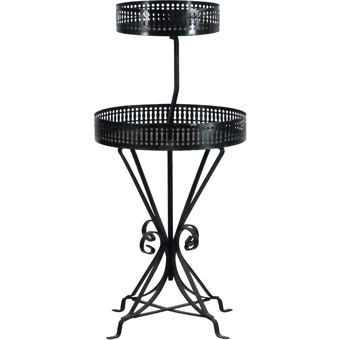 2-Tier Round Metal Plant Stand 32.5 inches height x 15 inches wide (1 of 20)
