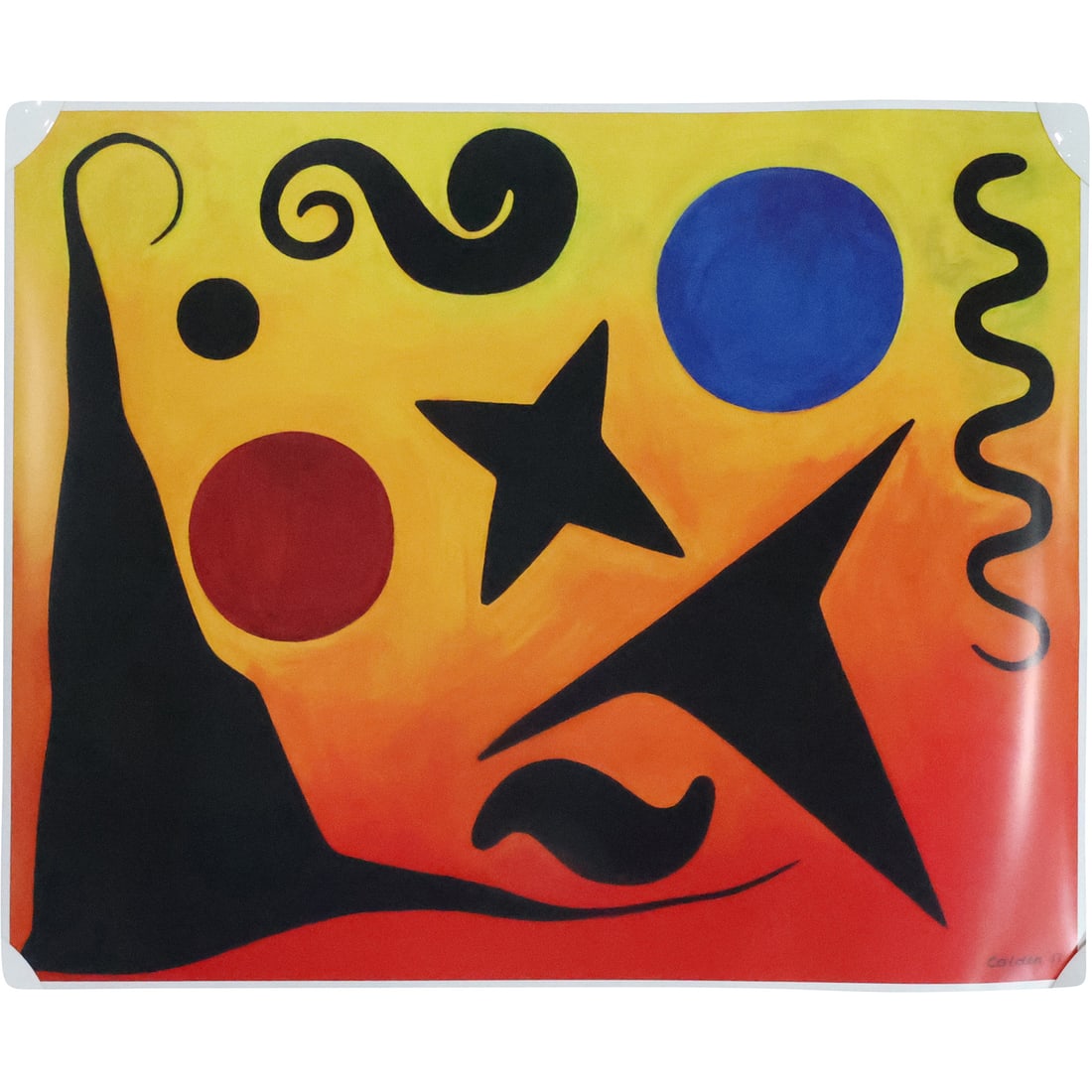 after Calder, Colorful Printed Poster 19.25 in. x 23.75 in.: after Calder, Colorful Printed Poster 19.25 in. x 23.75 in. size: 19.25 x 23.75