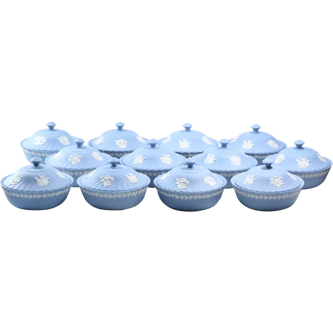 12 Matching Wedgwood Porcelain Covered Jars in Boxes 4 in. x 5.5 in [jar] (1 of 20)