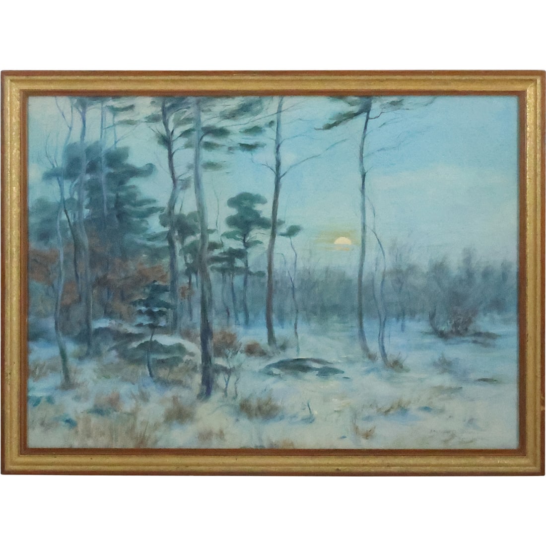 Alexander Robinson; American Gouache on Paper Sunset - Roxbury, NH Signed (1 of 20)