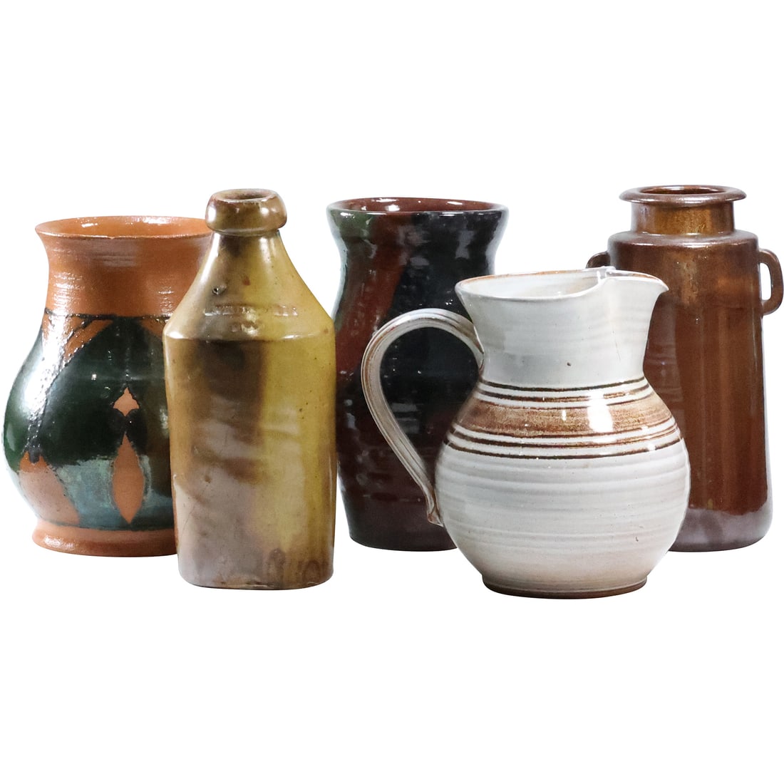 5 Assorted Studio Art Pottery Pitchers and Jars - Variety (1 of 20)