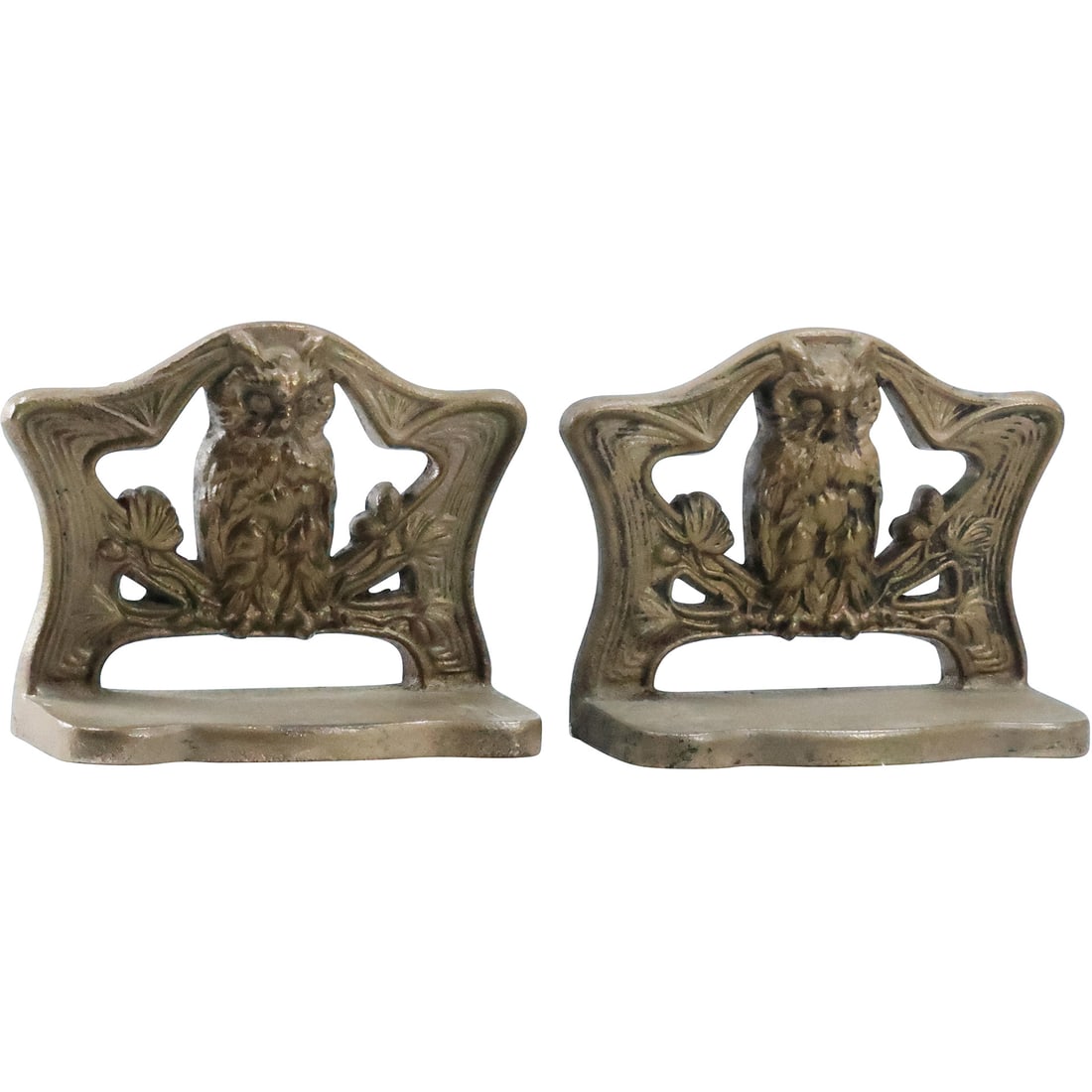 Circa 1920s Cast Iron OWL Figurative Bookends (1 of 20)
