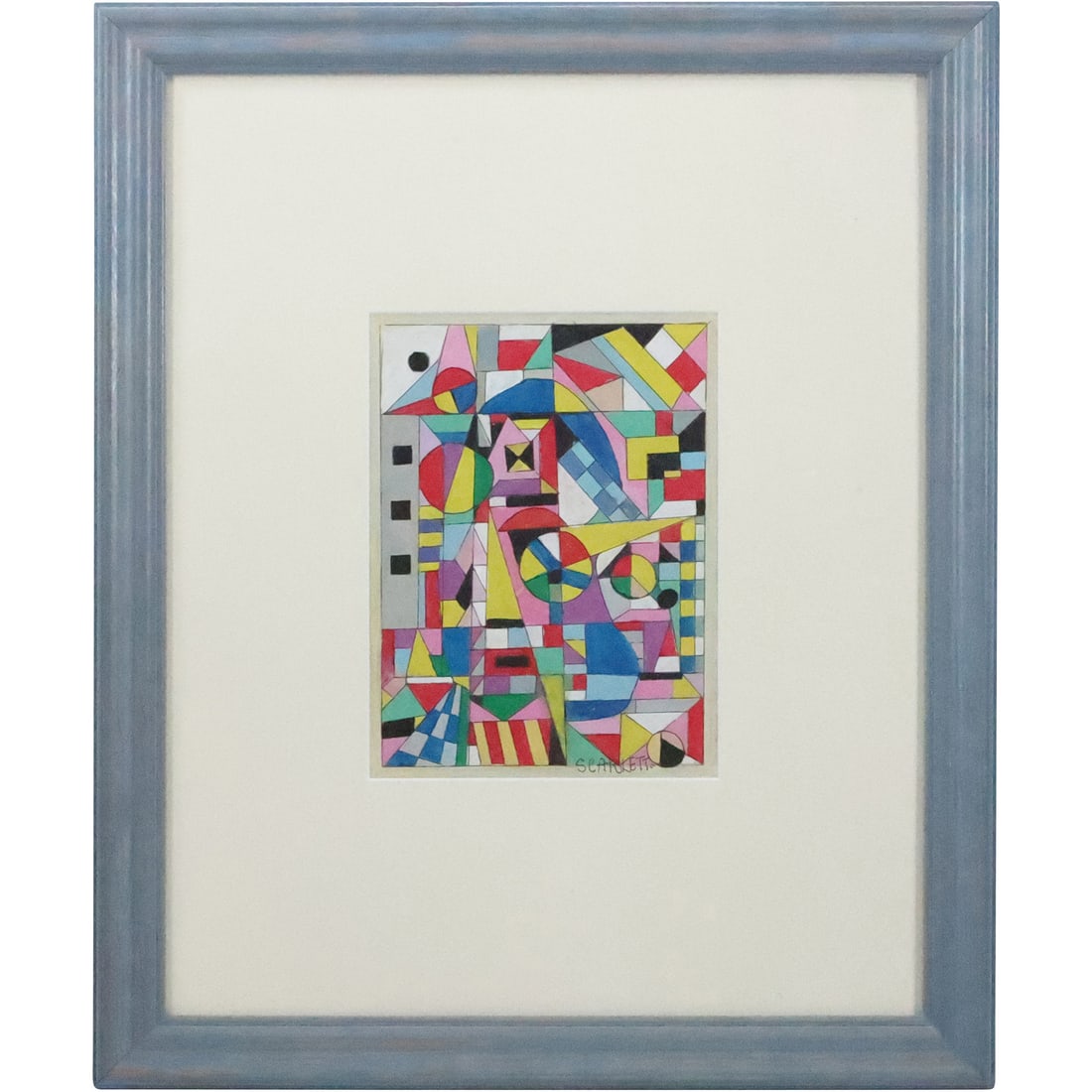 Rolph Scarlett, 1889-1984, American, "Geometric Abstract" Watercolor Gouache Painting (1 of 20)