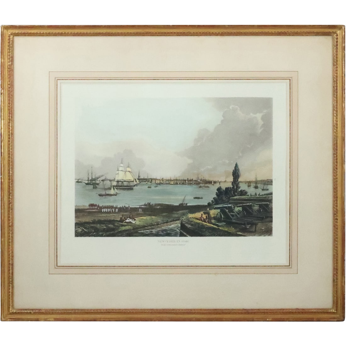 New York in 1846 From Governors Island Framed Color Print (1 of 20)