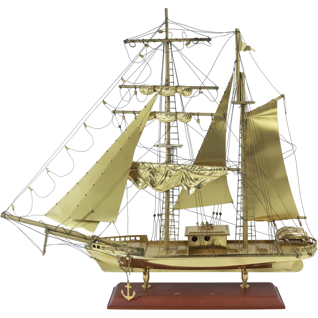 Quality BRASS Full Sail Ship Model - Nice Quality , 19.5 in. height x 21 inches length (1 of 20)