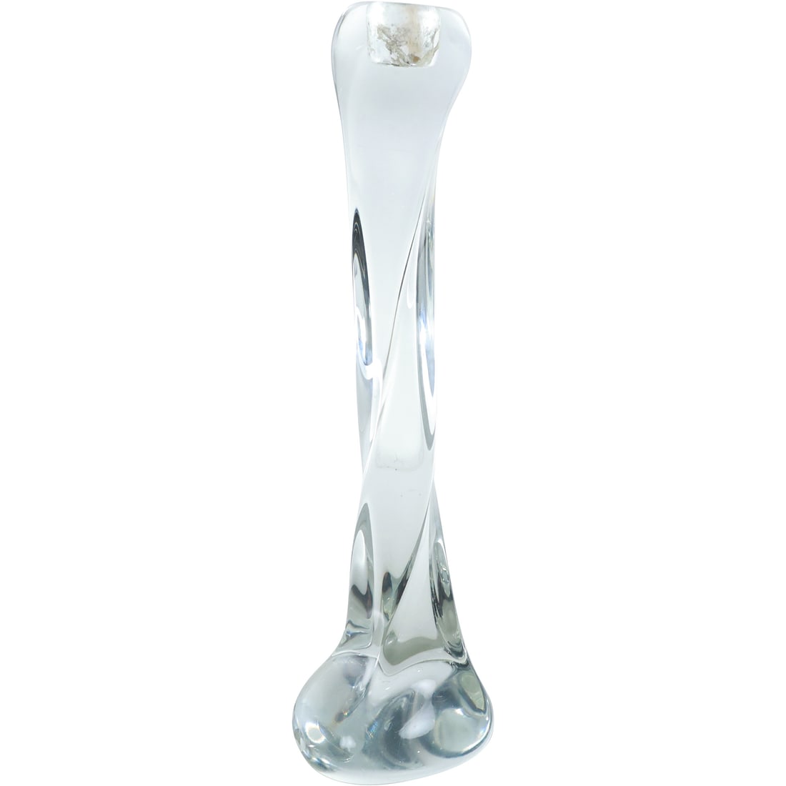 Signed Renato Anatra, Tall Modernism Crystal Glass Candleholder 14.5 inches height (1 of 20)