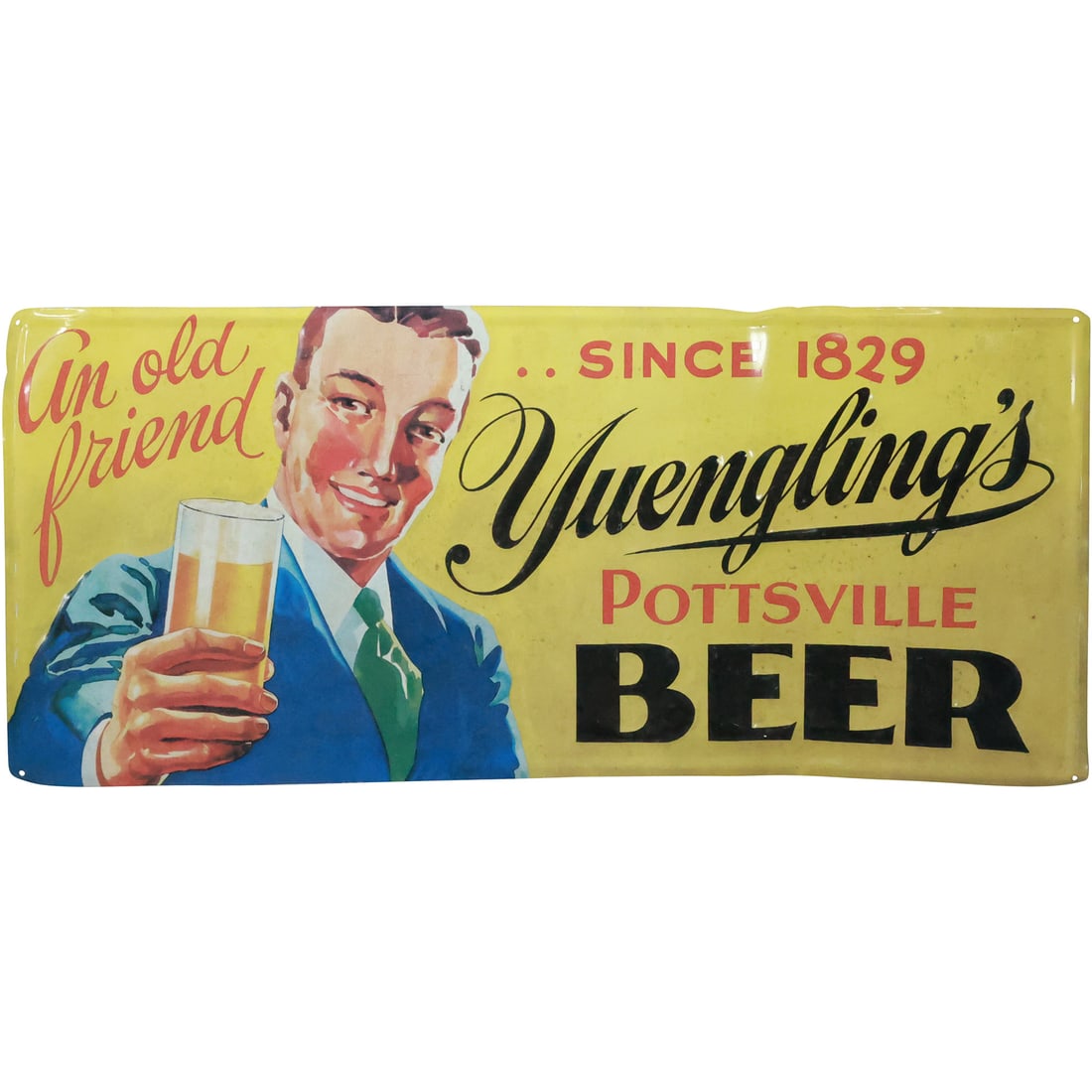 Vintage Tin Advertising Sign: Since 1829 Yuengling's Pottsville Beer 17 in. x 39 in. (1 of 20)