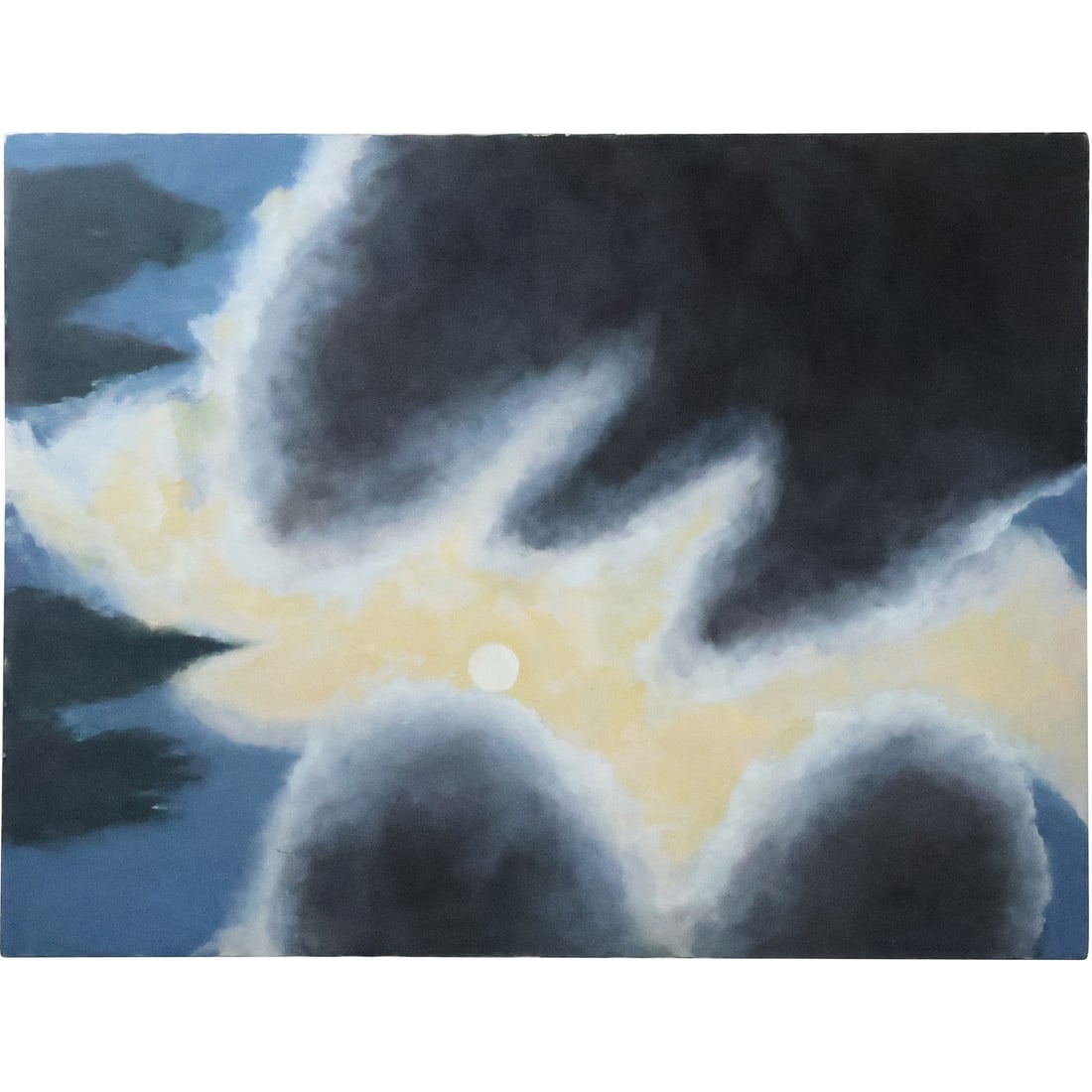 Robert Angeloch 1922-2011, Large Size Oil on Canvas Painting Abstract Stormy Sky, Unsigned (1 of 20)