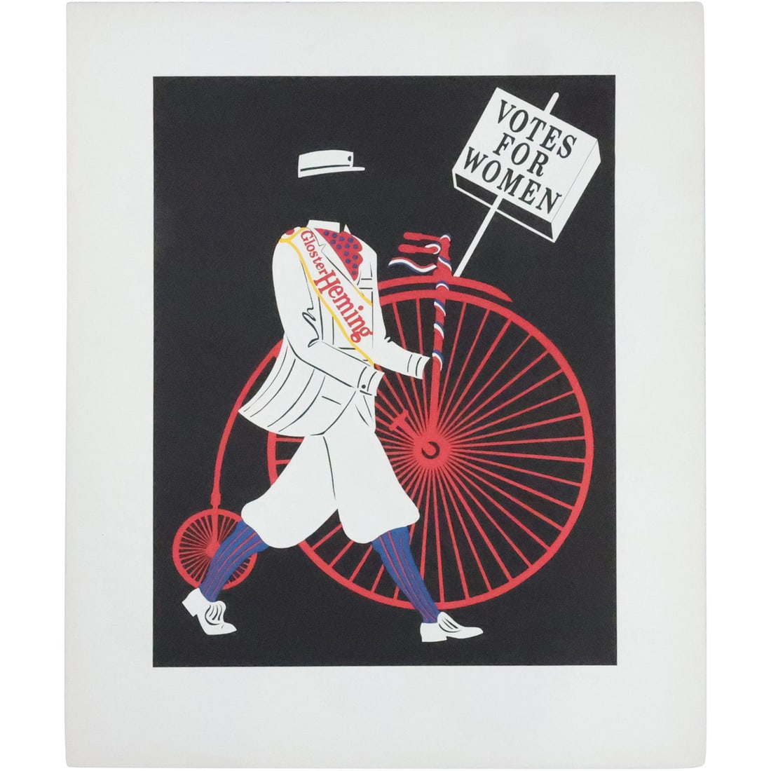 Robert Indiana, Gloster Heming, Vote for Women, Lithograph 23.5 in. x 19.5 in.: Robert Indiana, Gloster Heming, Vote for Women, Lithograph 23.5 in. x 19.5 in. size: 23.5 x 19.5