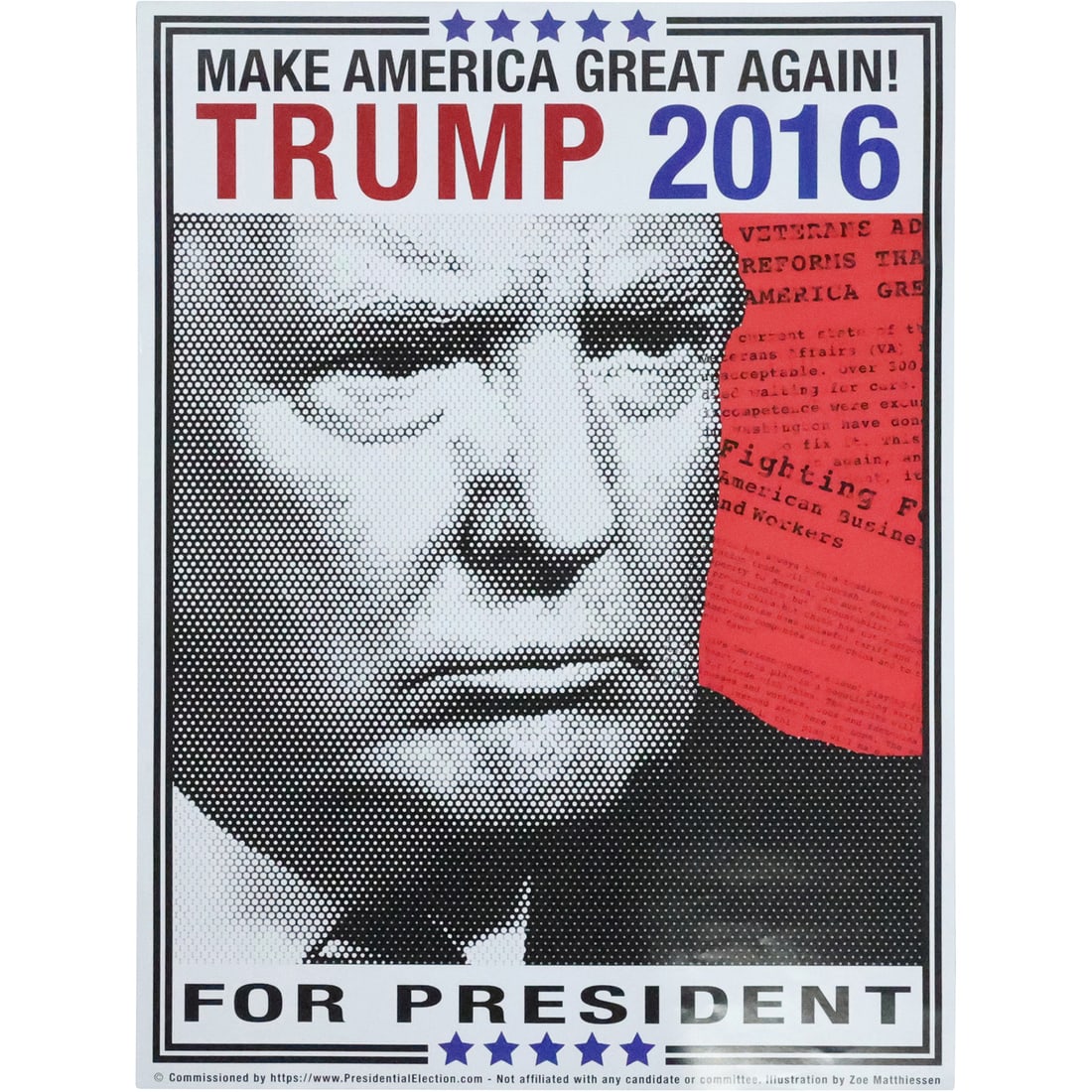 Poster: Make America Great Again TRUMP 2016 For President  24 in. x 18 in. (1 of 20)